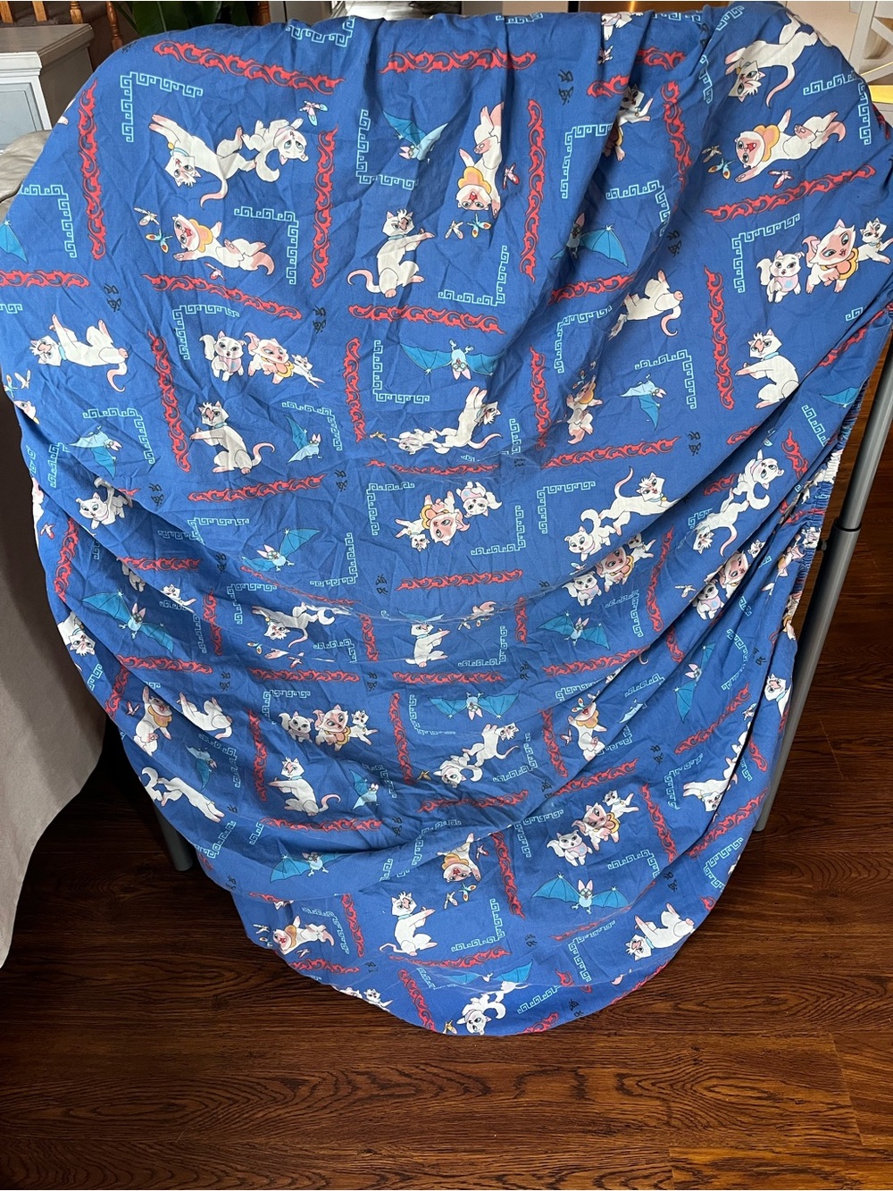 Vintage Sagwa The Chinese Siamese Cat fitted Sheet rare pbs kids - Picture 5 of 8